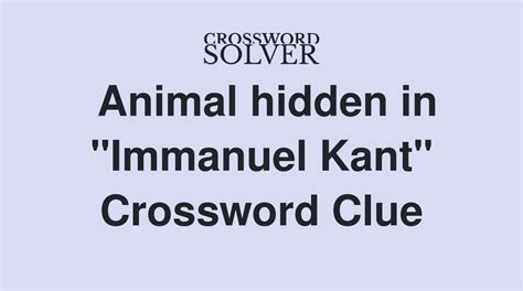 Animal hidden in Michael Kors crossword clue